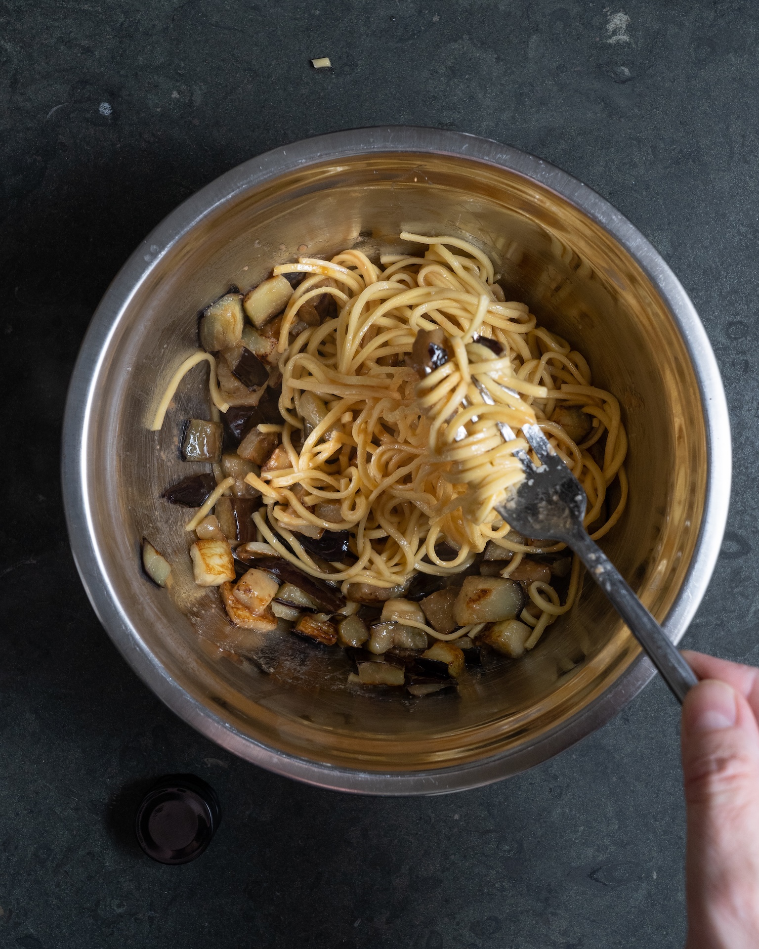 Lucy's Miso and Garlic Dressing being poured